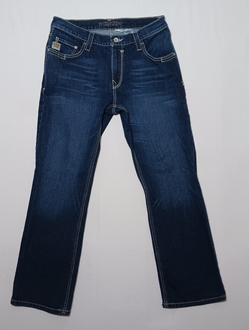 Cinch Mens Carter 2.0 Mid Stone Relaxed Bootcut Jeans 33X30 MB71934012